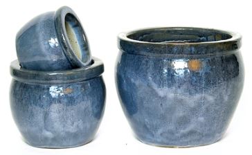 Geglazuurd aardewerk (Oxblood, Celadon, zwart, blauw en koperkleurig) - delta-rim-glazed-ant-grey-s3-d21-38h16-31