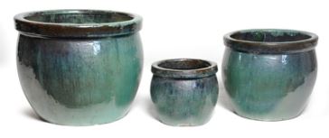 Geglazuurd aardewerk (Oxblood, Celadon, zwart, blauw en koperkleurig) - delta-rim-glazed-celadon-s3-d21-38h16-31