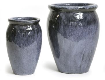 Geglazuurd aardewerk (Oxblood, Celadon, zwart, blauw en koperkleurig) - delta-stretched-ant--greys2-d27-38h40-50